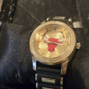 Gold Watch with Red Bull Logo